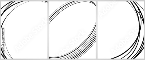 Cover background set | Frame design with multi side texture effect | Abstract creative premium vector background for flyer, decoration, greeting, card, brochure with black-white color