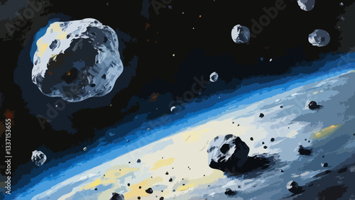 Asteroid illustration