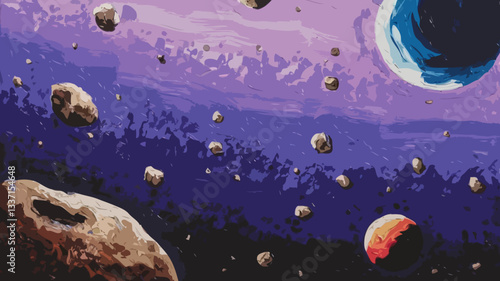 Asteroid illustration