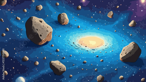 Asteroid illustration