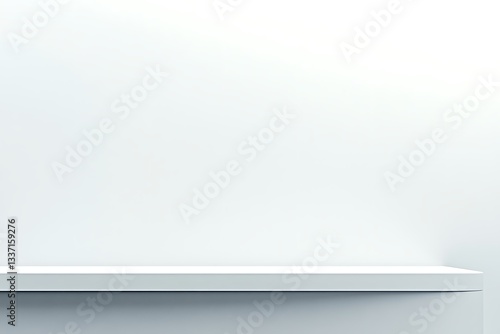 Wallpaper Mural White Shelf Display Against Clean Wall - Modern Presentation Torontodigital.ca