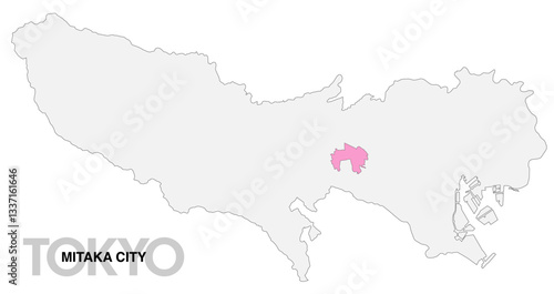 東京都三鷹市の位置地図 境界線無_1