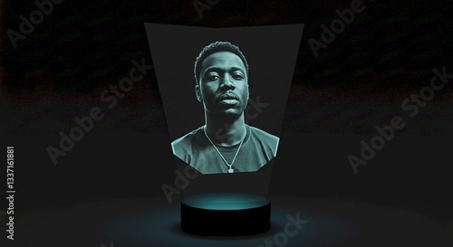 Illuminated 3D Portrait Lamp Modern Home Decor Man Night Light