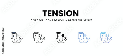 Tension  vector icons set stock illustration