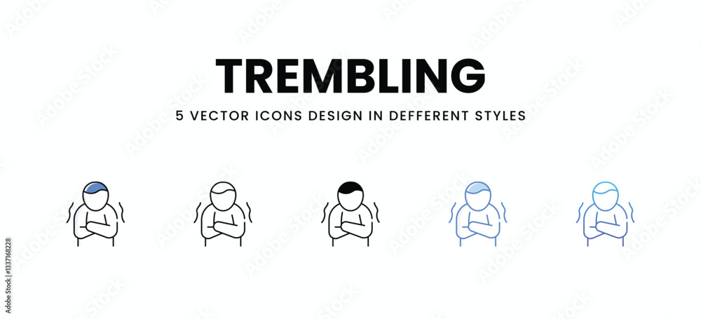 Trembling vector icons set stock illustration Trembling vector icons set stock illustration