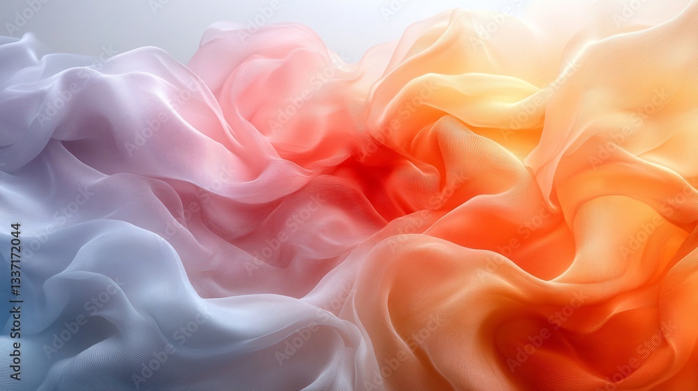 Abstract colorful fabric waves, flowing silk textile texture. Abstract colorful fabric waves, flowing silk textile texture.