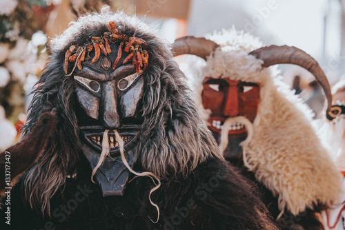 Obraz na plátně Mohacsi Busojaras, it is a carnival for spring greetings) March 4, 2025 in Mohac