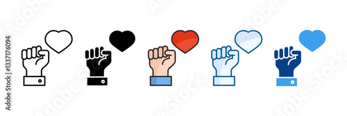 Empowerment Icon Set Multiple Style Collection