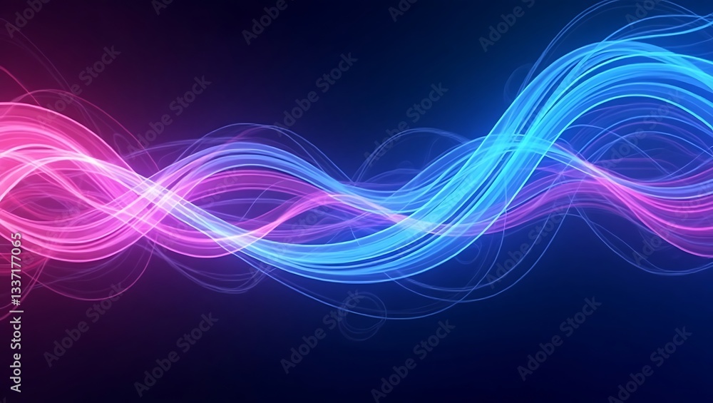 Abstract vibrant design featuring dynamic glowing lines. Generative Ai. Abstract vibrant design featuring dynamic glowing lines. Generative Ai.
