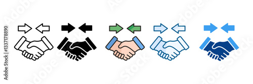 Mutual Respect Icon Set Multiple Style Collection