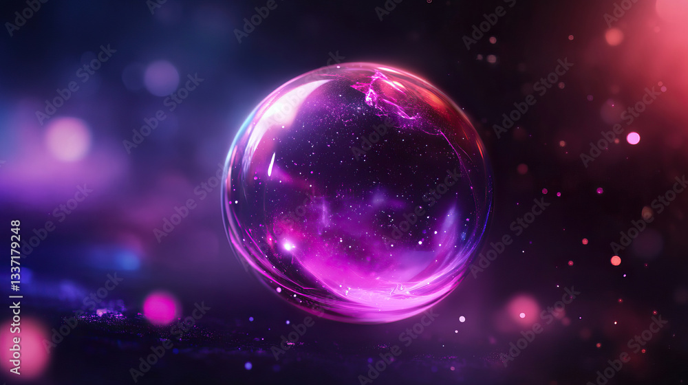 A breathtaking Cosmic Orb beautifully positioned in an Ethereal Galaxy Background setting A breathtaking Cosmic Orb beautifully positioned in an Ethereal Galaxy Background setting