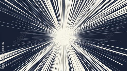 Abstract background featuring radial lines expanding from a central point creating a sense of speed movement and dynamic energy for use as graphics or wallpapers