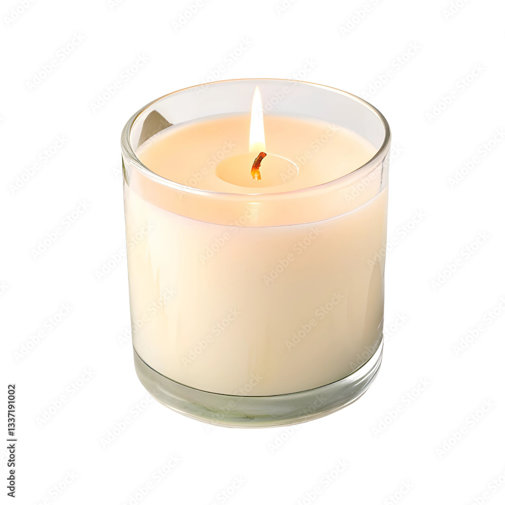 Elegant Glass Candle with Warm Glow A Touch of Ambience and Serenity Elegant Glass Candle with Warm Glow A Touch of Ambience and Serenity