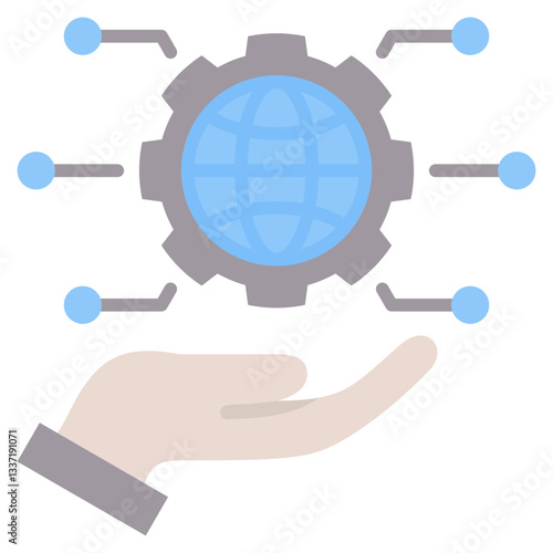 Digital Transformation Flat Icon