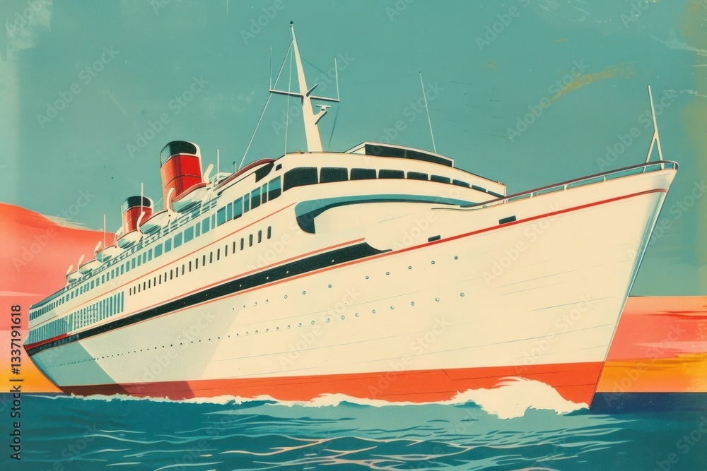 Fototapeta premium Vehicle cruise ship boat.