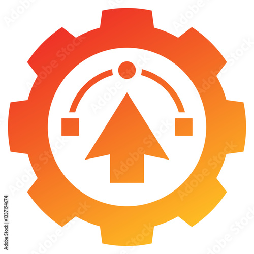 Reshape Glyph Gradient Icon