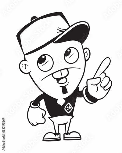 vector image of a doodle-style reference point