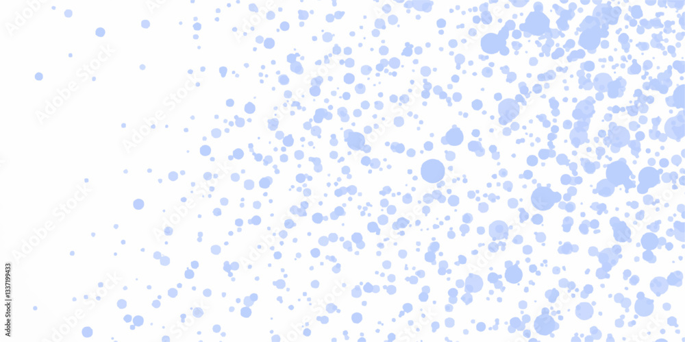 Fototapeta premium Abstract turquoise blue splatter background. Watercolor spray effect with artistic ink droplets. Modern paint splash texture on white. Decorative gradient particle scatter design for posters, banners,