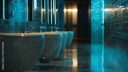 Modern toilet and tiles