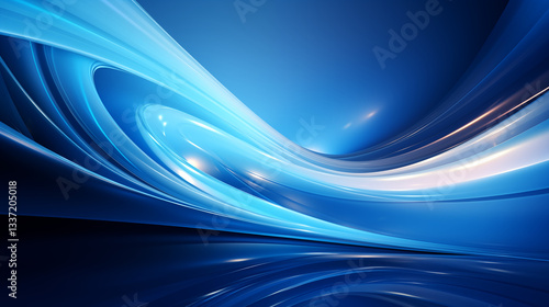 Colored blue waves in light tones, white, light blue, abstract, background, color image, base, banner, without people, advertisement, glowing, game design, ai
