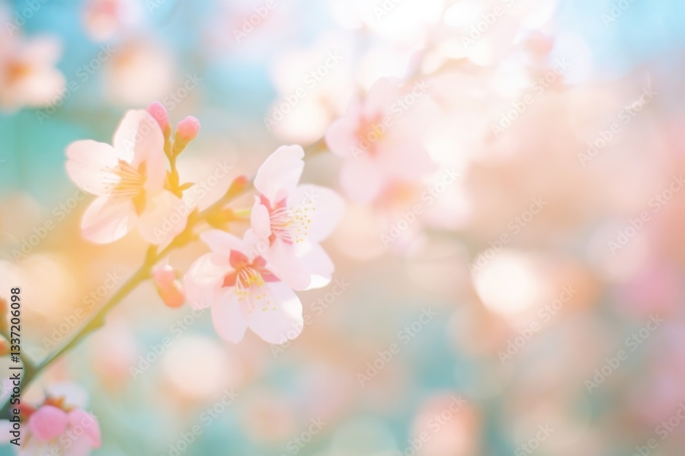 Naklejka premium Cherry blossom outdoors flower nature.