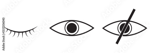 vector eye icon for visible and invisible passwords eps 10 