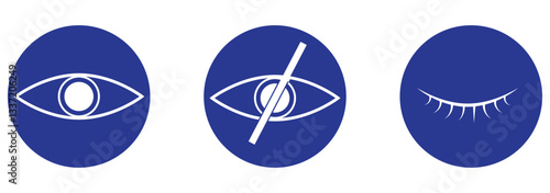 eye icon set. vision icon, see view icons - eyesight symbol - invisible eye hide icon, incognito icon no eye view hidden icon set. vision icon