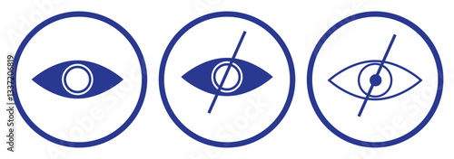 eye icon set. eyesight symbol , eye, view, vision icons in flat style eps 10 