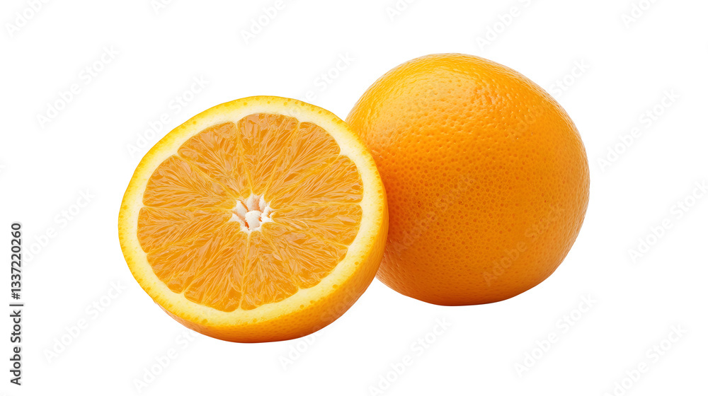 A peeled orange with a small section of the orange still attached A peeled orange with a small section of the orange still attached