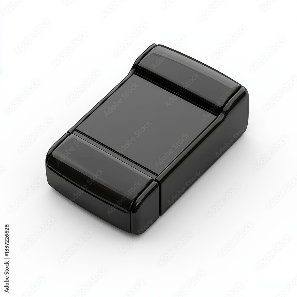 Professional black plastic case for presentation slides captured in realistic photography with ample space for copy, perfect for showcasing office supplies and presentation accessories Professional black plastic case for presentation slides captured in realistic photography with ample space for copy, perfect for showcasing office supplies and presentation accessories