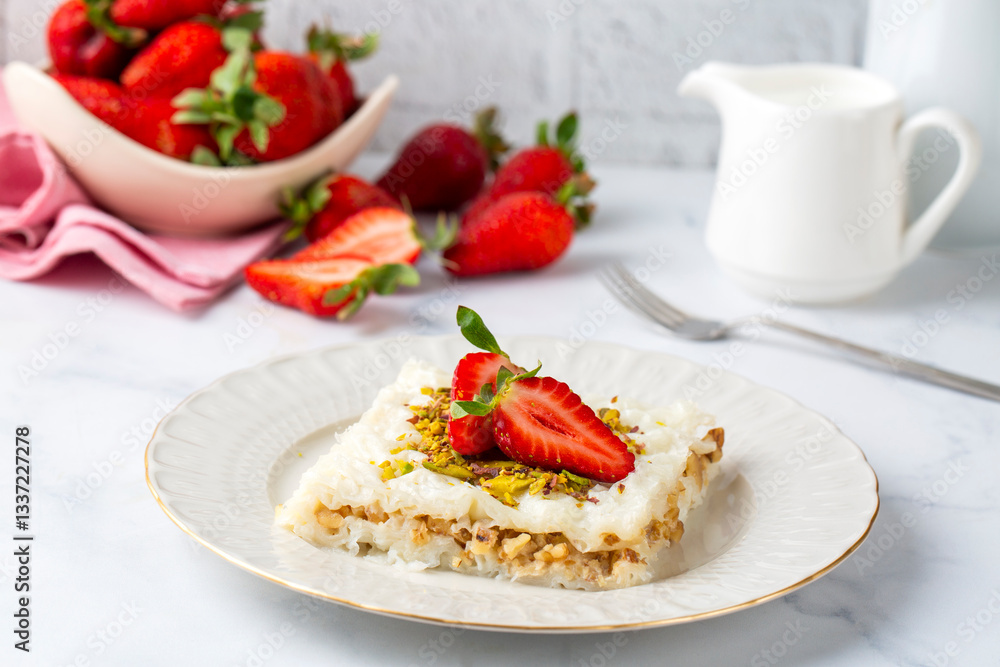 Turkish Traditional Ramadan Dessert Gullac