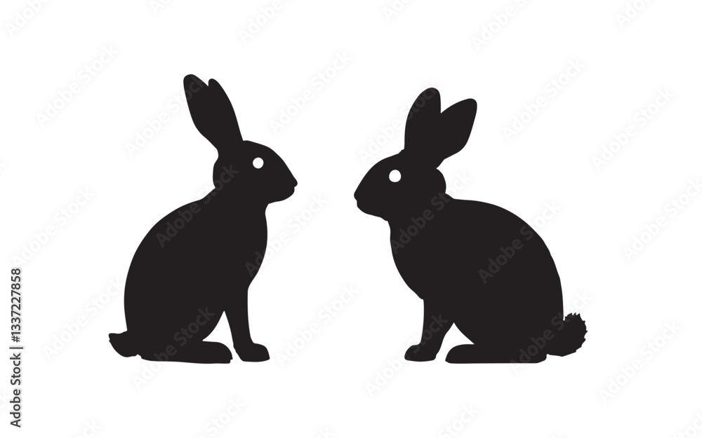 vector illustration of rabbits vector illustration of rabbits