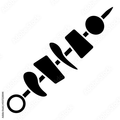 Icono plano brocheta