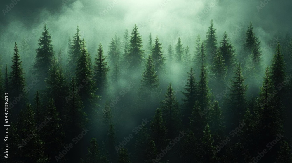 Misty Evergreen Forest Misty Evergreen Forest