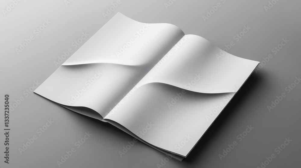 Modern business brochure mockup with two folded panels and a subtle texture effect , fold, modern Modern business brochure mockup with two folded panels and a subtle texture effect , fold, modern