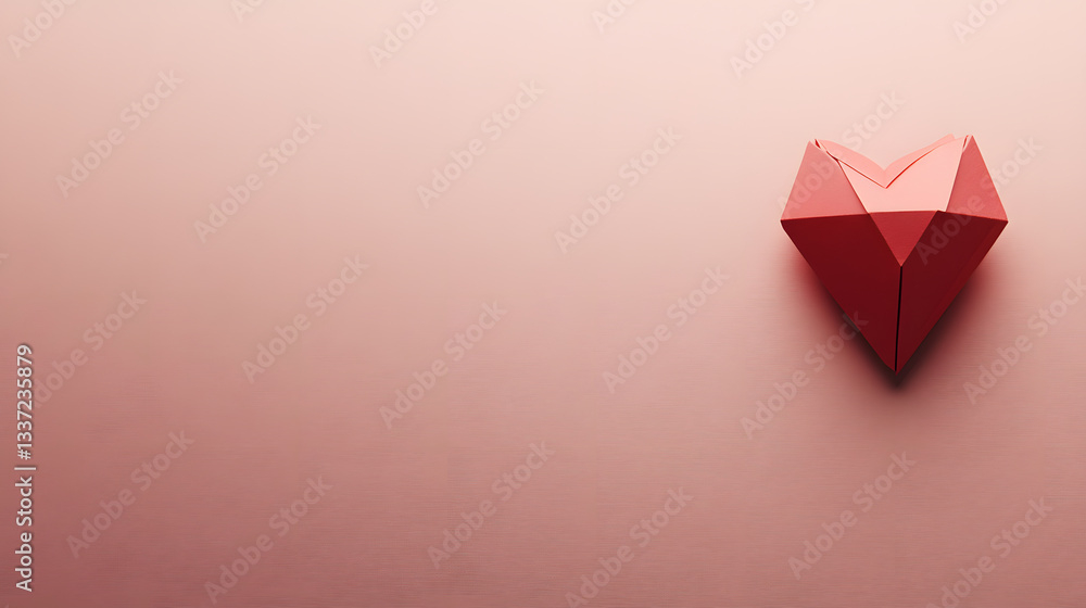 Create Geometric Origami Heart: Step-by-step Tutorial for Beginners, Perfect for Romantic Decorations