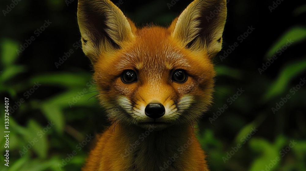 Obraz premium Red Fox Kit: Wildlife Portrait