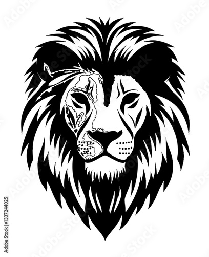 Detailed Lion Head Logo in a High-Quality Vector
