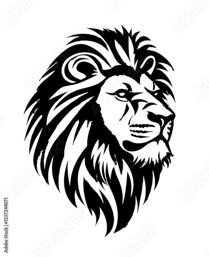 Artistic Lion Face Symbol for Luxury Branding
