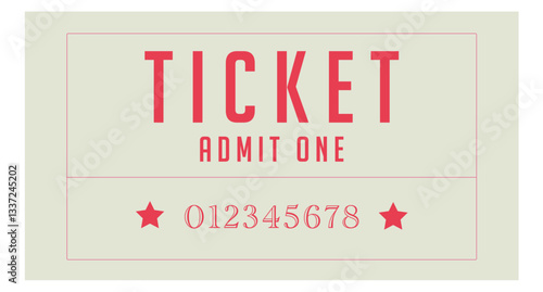 Ticket, Admit one ticket, Coupon sale, Ticket sale, Vintage Coupon