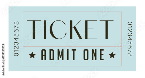 Ticket, Vintage ticket, Admit one ticket