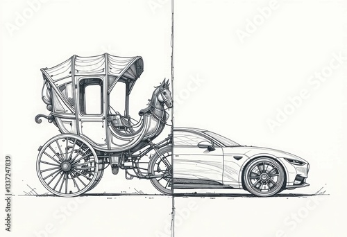 vintage car vector illustration