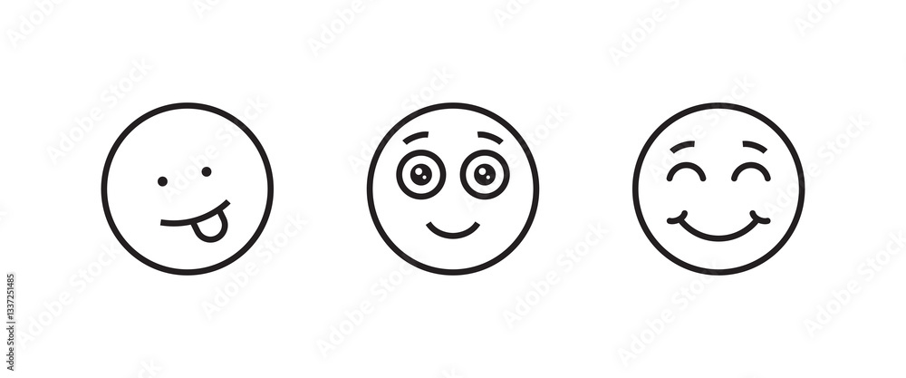 Laughing smiley icon. Good mood. Happy face, Smiling Face Laugh Positive People Open Mouth icons button, vector, sign, symbol, logo, illustration, editable stroke, flat design style isolated on white Laughing smiley icon. Good mood. Happy face, Smiling Face Laugh Positive People Open Mouth icons button, vector, sign, symbol, logo, illustration, editable stroke, flat design style isolated on white