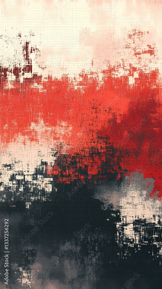 Rough grunge texture in red and gray hues with scratches and faded elements, ideal for vintage aesthetics, distressed backgrounds, and artistic overlays Rough grunge texture in red and gray hues with scratches and faded elements, ideal for vintage aesthetics, distressed backgrounds, and artistic overlays