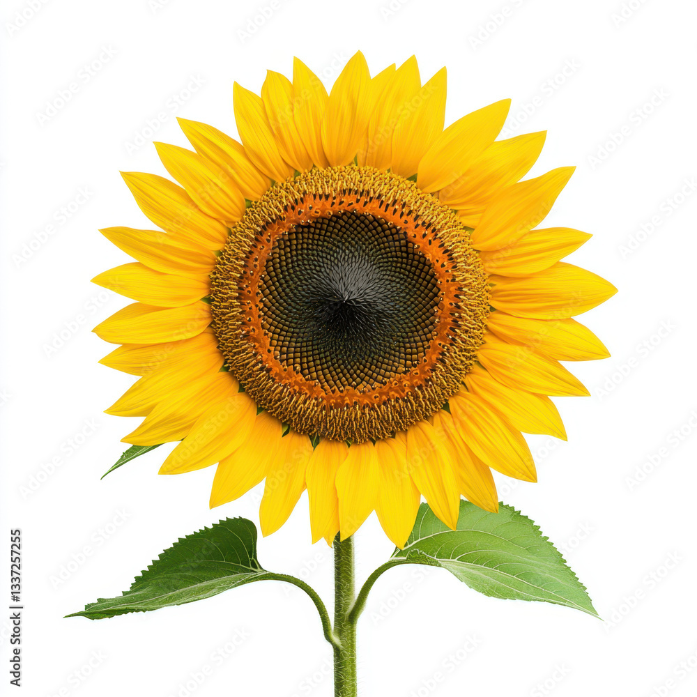 Obraz premium Lush sunflower field captured in realistic photography style showcasing bright yellow blooms against a clear blue sky ideal for landscape lovers and those seeking inspiration in nature's beauty