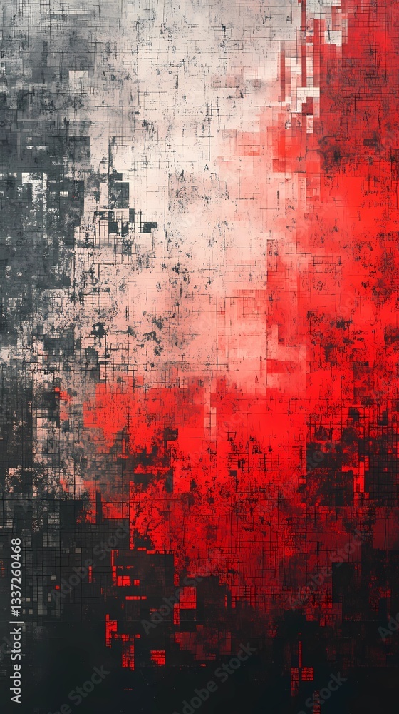 Abstract distressed texture in gray and red with rough patterns and faded marks, suitable for grunge-style backgrounds, overlays, and urban-themed visuals Abstract distressed texture in gray and red with rough patterns and faded marks, suitable for grunge-style backgrounds, overlays, and urban-themed visuals