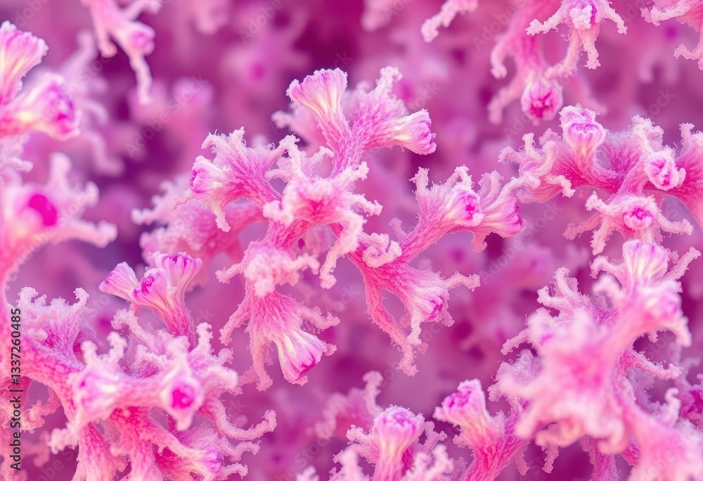 Microscopic image of curly asbestos chrysotile fibers, investigation, research Microscopic image of curly asbestos chrysotile fibers, investigation, research