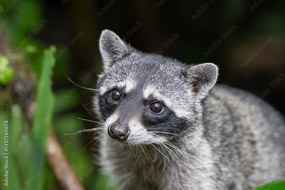 Fototapeta premium The raccoon, Procyon lotor, is a mammal native to North and Central America.