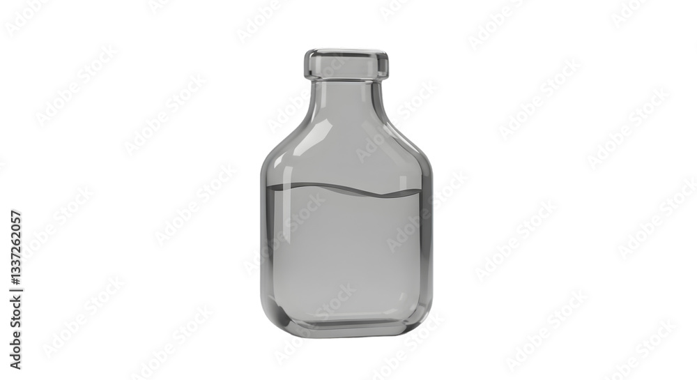 Clear Glass Bottle with Liquid Clear Glass Bottle with Liquid