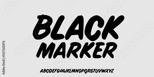 Hand Drawn font letters alphabet font Uppercase for design vector and illustration